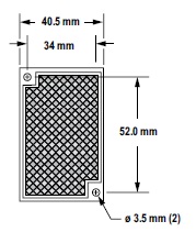 Banner Engineering Reflector; rectangular; 60mm x 40mm; plastic